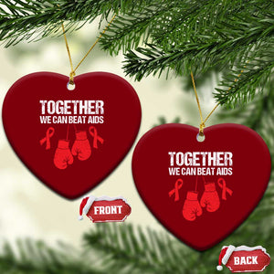 Together We Can Beat AIDS Ceramic Ornament Boxing HIV Awareness Gift TS12 Print Your Wear