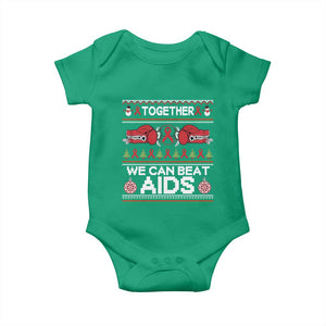 Together We Can Beat AIDS Baby Onesie HIV Awareness Boxing Ugly Sweater Gift TS12 Irish Green Print Your Wear