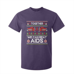 Together We Can Beat AIDS T Shirt For Kid HIV Awareness Boxing Ugly Sweater Gift TS12 Purple Print Your Wear