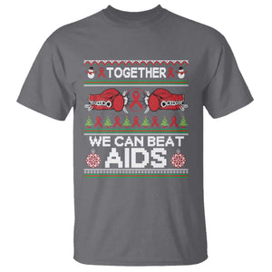 Together We Can Beat AIDS T Shirt HIV Awareness Boxing Ugly Sweater Gift TS12 Charcoal Print Your Wear