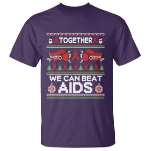 Together We Can Beat AIDS T Shirt HIV Awareness Boxing Ugly Sweater Gift TS12 Purple Print Your Wear