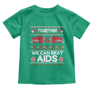 Together We Can Beat AIDS Toddler T Shirt HIV Awareness Boxing Ugly Sweater Gift TS12 Irish Green Print Your Wear
