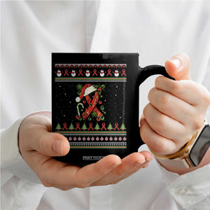Santa Red Ribbon HIV Awareness Coffee Mug Ugly Sweater Christmas Gift TS12 Print Your Wear