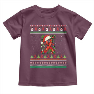 Santa Red Ribbon HIV Awareness Toddler T Shirt Ugly Sweater Christmas Gift TS12 Maroon Print Your Wear