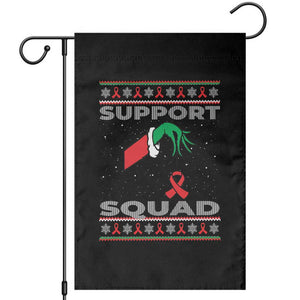 Funny Green Hand Red Ribbon HIV Awareness Garden Flag Support Squad Ugly Sweater Gift TS12 Black Print Your Wear
