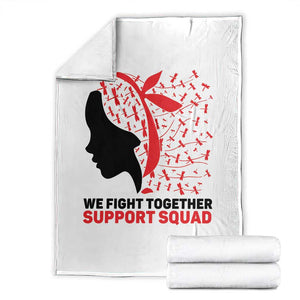 We Fight Together Support Squad Throw Blanket HIV Awareness Dragonfly Gift TS12 White Print Your Wear
