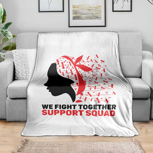 We Fight Together Support Squad Throw Blanket HIV Awareness Dragonfly Gift TS12 Print Your Wear