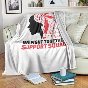 We Fight Together Support Squad Throw Blanket HIV Awareness Dragonfly Gift TS12 Print Your Wear