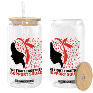 We Fight Together Support Squad Glass Can HIV Awareness Dragonfly Gift TS12 Print Your Wear