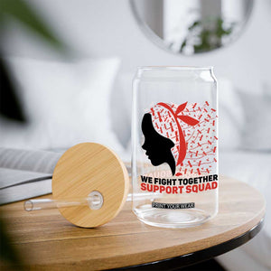 We Fight Together Support Squad Glass Can HIV Awareness Dragonfly Gift TS12 Print Your Wear