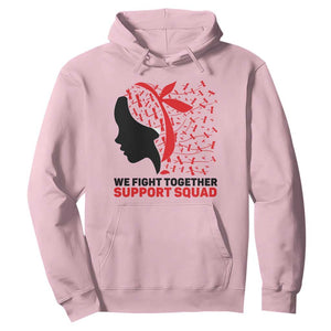 We Fight Together Support Squad Hoodie HIV Awareness Dragonfly Gift TS12 Light Pink Print Your Wear