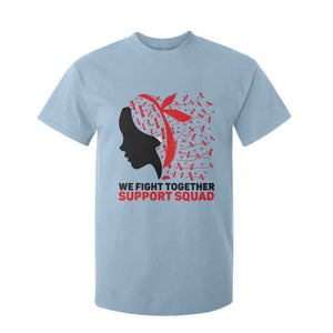 We Fight Together Support Squad T Shirt For Kid HIV Awareness Dragonfly Gift TS12 Light Blue Print Your Wear