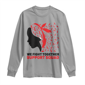 We Fight Together Support Squad Long Sleeve Shirt HIV Awareness Dragonfly Gift TS12 Sport Gray Print Your Wear
