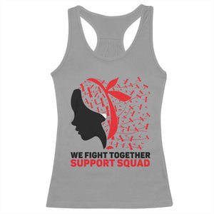 We Fight Together Support Squad Racerback Tank Top HIV Awareness Dragonfly Gift TS12 Sport Gray Print Your Wear
