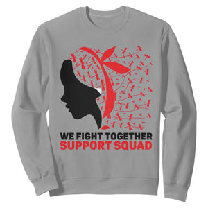 We Fight Together Support Squad Sweatshirt HIV Awareness Dragonfly Gift TS12 Sport Gray Print Your Wear