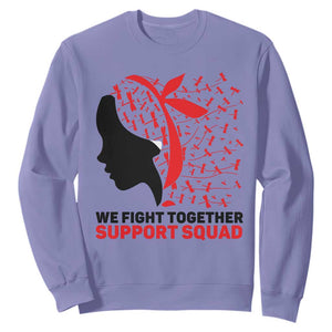 We Fight Together Support Squad Sweatshirt HIV Awareness Dragonfly Gift TS12 Violet Print Your Wear