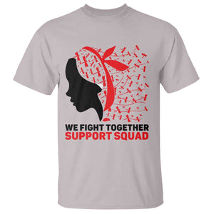 We Fight Together Support Squad T Shirt HIV Awareness Dragonfly Gift TS12 Ice Gray Print Your Wear
