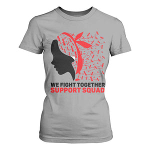 We Fight Together Support Squad T Shirt For Women HIV Awareness Dragonfly Gift TS12 Sport Gray Print Your Wear