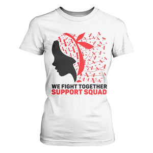 We Fight Together Support Squad T Shirt For Women HIV Awareness Dragonfly Gift TS12 White Print Your Wear