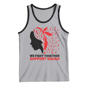 We Fight Together Support Squad Tank Top HIV Awareness Dragonfly Gift TS12 Athletic Heather Black Print Your Wear