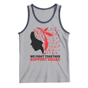 We Fight Together Support Squad Tank Top HIV Awareness Dragonfly Gift TS12 Athletic Heather Navy Print Your Wear