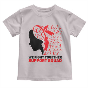 We Fight Together Support Squad Toddler T Shirt HIV Awareness Dragonfly Gift TS12 Ice Gray Print Your Wear