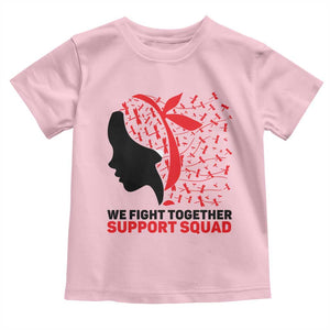 We Fight Together Support Squad Toddler T Shirt HIV Awareness Dragonfly Gift TS12 Light Pink Print Your Wear