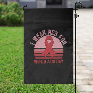 I Wear Red For World Aids Day Garden Flag HIV Awareness Gift TS12 Print Your Wear