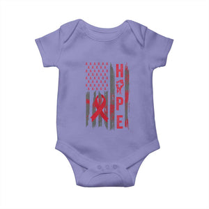 American Flag Hope HIV Awareness Baby Onesie World AIDS Day Gift TS12 Violet Print Your Wear
