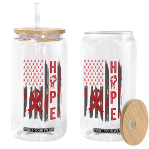 American Flag Hope HIV Awareness Glass Can World AIDS Day Gift TS12 Print Your Wear