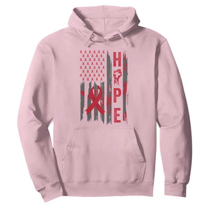 American Flag Hope HIV Awareness Hoodie World AIDS Day Gift TS12 Light Pink Print Your Wear