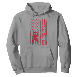 American Flag Hope HIV Awareness Hoodie World AIDS Day Gift TS12 Sport Gray Print Your Wear