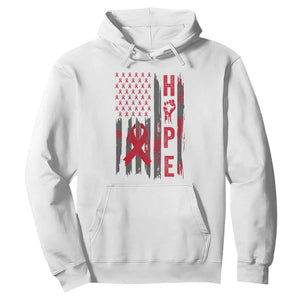 American Flag Hope HIV Awareness Hoodie World AIDS Day Gift TS12 White Print Your Wear