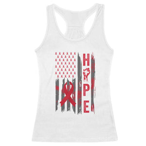 American Flag Hope HIV Awareness Racerback Tank Top World AIDS Day Gift - Print Your Wear