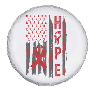 American Flag Hope HIV Awareness Spare Tire Cover World AIDS Day Gift TS12 Print Your Wear