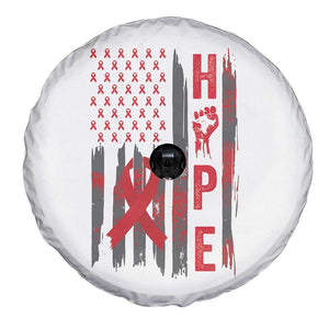 American Flag Hope HIV Awareness Spare Tire Cover World AIDS Day Gift TS12 Print Your Wear