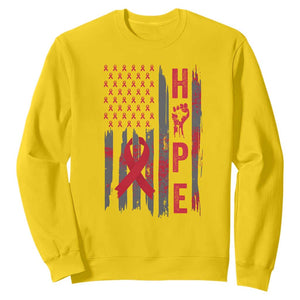 American Flag Hope HIV Awareness Sweatshirt World AIDS Day Gift TS12 Daisy Print Your Wear