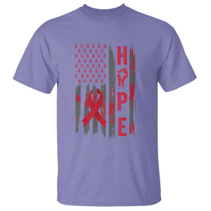 American Flag Hope HIV Awareness T Shirt World AIDS Day Gift TS12 Violet Print Your Wear