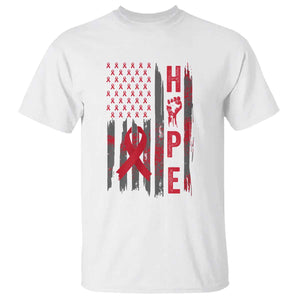 American Flag Hope HIV Awareness T Shirt World AIDS Day Gift TS12 White Print Your Wear