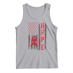 American Flag Hope HIV Awareness Tank Top World AIDS Day Gift TS12 Athletic Heather Print Your Wear
