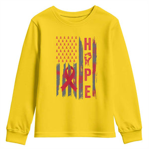 American Flag Hope HIV Awareness Youth Sweatshirt World AIDS Day Gift TS12 Daisy Print Your Wear