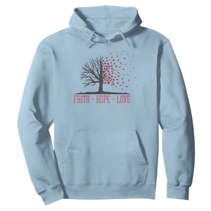 World AIDS Day Awareness Gift Hoodie Faith Hope Love TS12 Light Blue Print Your Wear