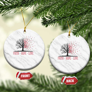 World AIDS Day Awareness Gift Ceramic Ornament Faith Hope Love TS12 1pc White Marble Print Your Wear