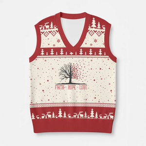 World AIDS Day Awareness Gift V-Neck Knit Sweater Vest Faith Hope Love TS12 Beige Red Print Your Wear