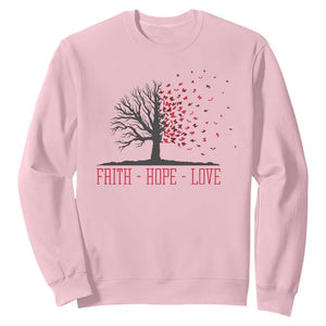 World AIDS Day Awareness Gift Sweatshirt Faith Hope Love TS12 Light Pink Print Your Wear