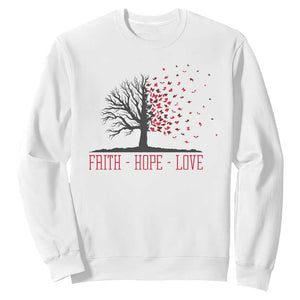 World AIDS Day Awareness Gift Sweatshirt Faith Hope Love TS12 White Print Your Wear