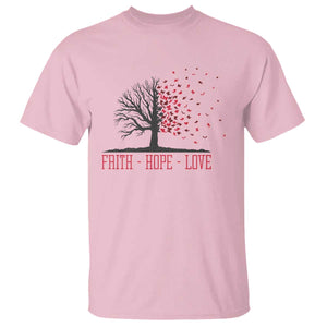 World AIDS Day Awareness Gift T Shirt Faith Hope Love TS12 Light Pink Print Your Wear