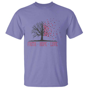 World AIDS Day Awareness Gift T Shirt Faith Hope Love TS12 Violet Print Your Wear