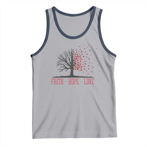 World AIDS Day Awareness Gift Tank Top Faith Hope Love TS12 Athletic Heather Navy Print Your Wear