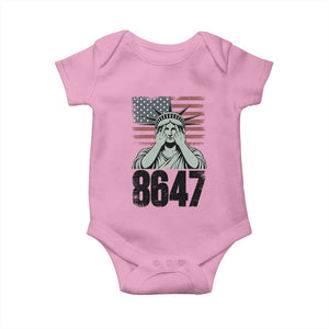8647 Statue Of Liberty Baby Onesie Political Satire Protest Poster Graphic TS12 Light Pink Print Your Wear